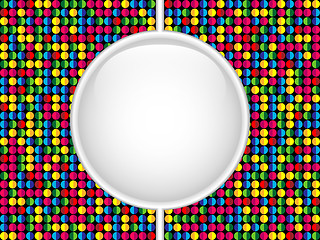 Image showing Glass Circle Button Colorful Dots