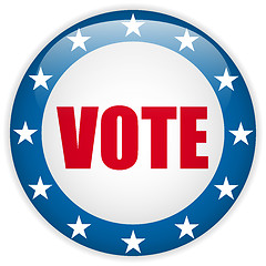 Image showing United States Election Vote Button.