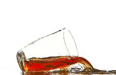 Image showing cola glass and cola splashing