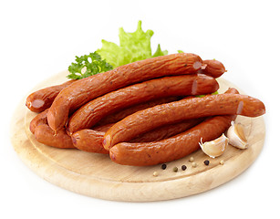 Image showing delicious smoked sausages