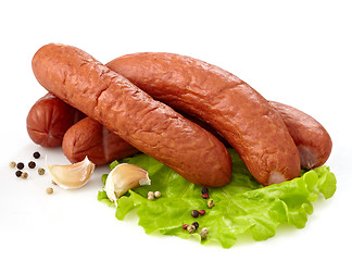 Image showing smoked sausages