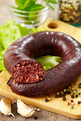 Image showing homemade blood sausage