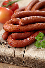 Image showing delicious smoked sausages