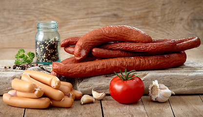 Image showing various sausages