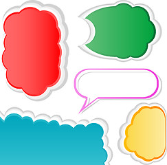 Image showing Colorful bubble for speech. Set of banners