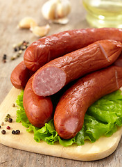 Image showing delicious smoked sausages