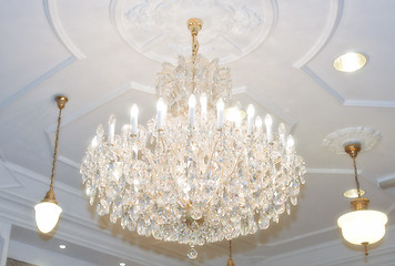 Image showing chandelier hanging from ceiling