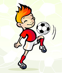 Image showing Soccer player with ball