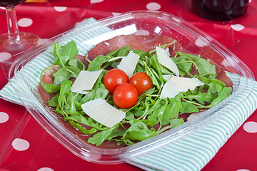Image showing Bresaola and parmesan salad