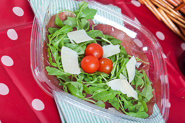 Image showing Bresaola and parmesan salad