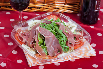 Image showing Italian Salad with ham