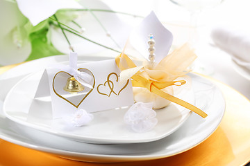 Image showing Wedding place setting