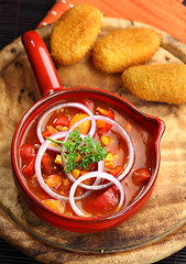 Image showing Mexican cuisine with chilli con carne