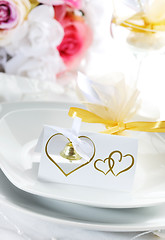 Image showing Wedding place setting