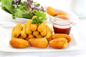 Image showing Fried cheese sticks