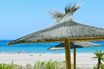 Image showing Beach Umbrellas