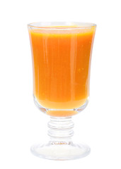 Image showing Single glass with orange juice