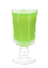 Image showing Glass with fresh green-apple juice