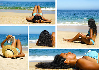 Image showing Woman at the beach