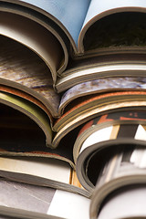 Image showing stack of magazines