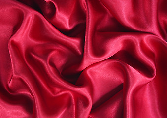 Image showing Smooth elegant red silk 