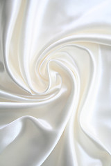 Image showing Smooth elegant white silk can use as wedding background 