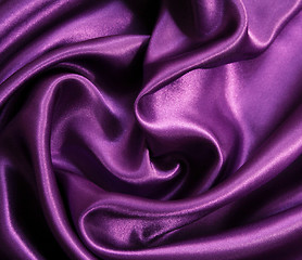 Image showing Smooth elegant lilac silk