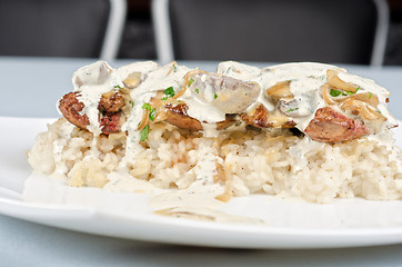 Image showing risotto with chicken liver