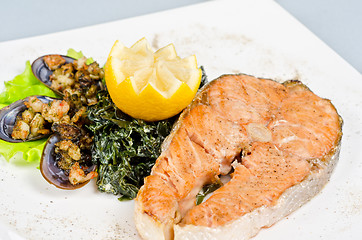 Image showing salmon steak