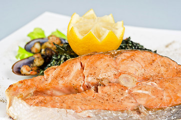 Image showing salmon steak