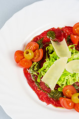 Image showing Meat carpaccio