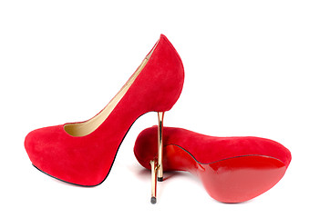 Image showing red female shoes