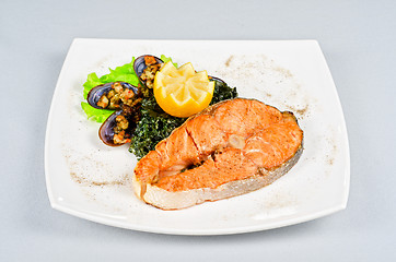 Image showing salmon steak