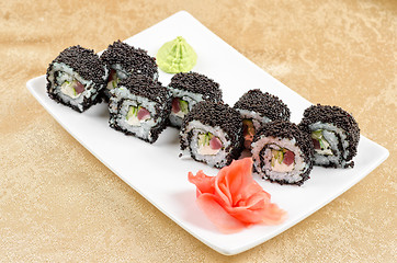 Image showing tuna sushi roll