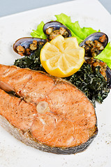 Image showing salmon steak