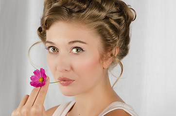 Image showing beauty woman closeup portrait