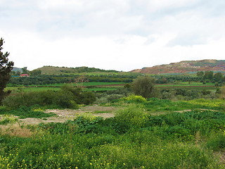 Image showing Fields and clouds. Cyprus