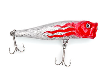 Image showing Popper silver with a red pattern