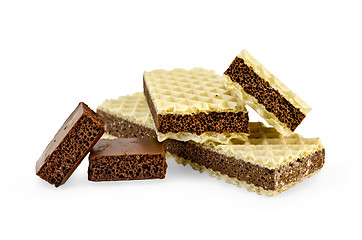 Image showing Wafers with two slices of porous chocolate