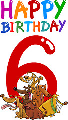 Image showing sixth birthday anniversary design