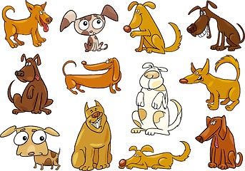 Image showing cartoon dogs set