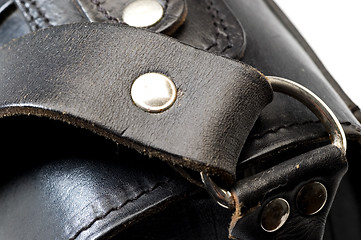 Image showing leather bag detail