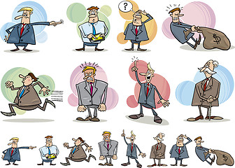 Image showing funny businessmen set