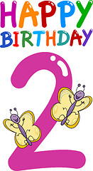 Image showing second birthday anniversary design