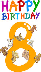 Image showing eighth birthday anniversary design