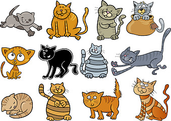 Image showing cartoon cats set