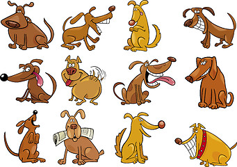 Image showing cartoon dogs set