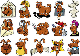 Image showing funny dogs set