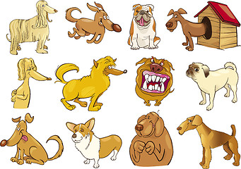 Image showing cartoon dogs set