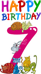 Image showing seventh birthday anniversary design